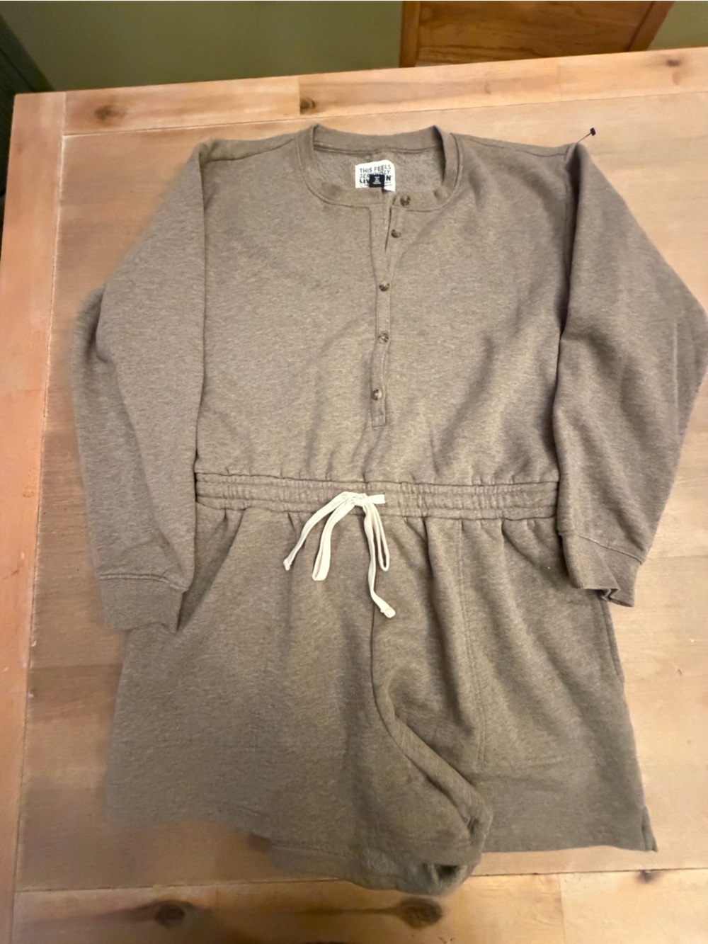 American Eagle Outfitters Gray Hooded Jumpsuit Romper